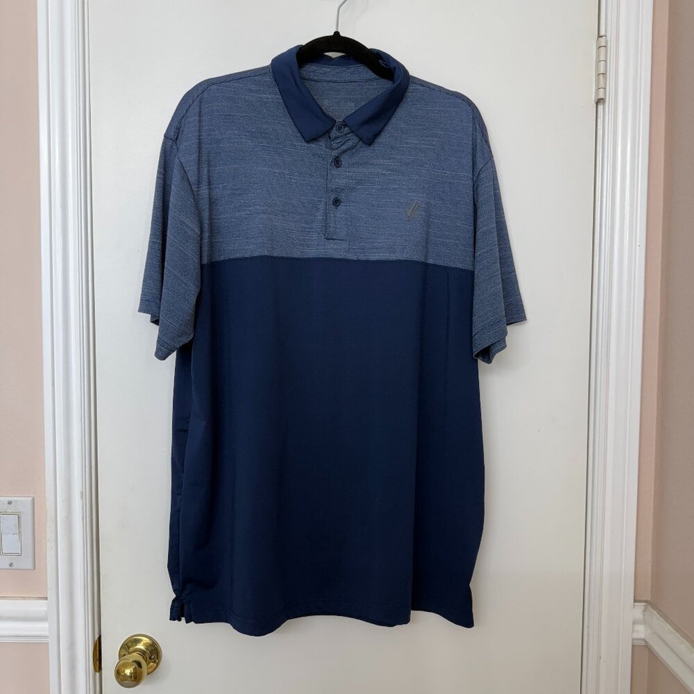 Jolt Gear Men's Blue Two Tone Golf Polo Shirt, Size XL